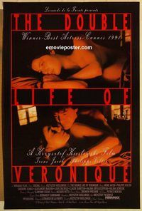 e145 DOUBLE LIFE OF VERONIQUE one-sheet movie poster '91 Irene Jacob