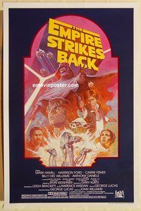 e165 EMPIRE STRIKES BACK 1sh movie poster R82 George Lucas classic!