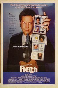 e198 FLETCH one-sheet movie poster '85 Chevy Chase,Kareem Abdul-Jabbar