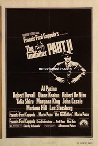 e222 GODFATHER 2 one-sheet movie poster '74 Francis Ford Coppola, Pacino
