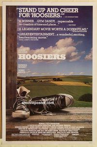 e261 HOOSIERS one-sheet movie poster '86 Gene Hackman, Barbara Hershey