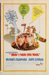 e268 HOW I WON THE WAR one-sheet movie poster '68 John Lennon, Crawford