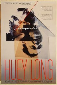 e269 HUEY LONG one-sheet movie poster '85 Ken Burns documentary
