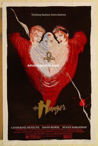 e270 HUNGER one-sheet movie poster '83 Catherine Deneuve, David Bowie