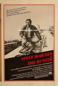 e271 HUNTER one-sheet movie poster '80 Steve McQueen, Wallach
