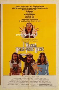 e273 I WANNA HOLD YOUR HAND one-sheet movie poster '78 The Beatles!