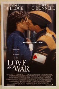 e275 IN LOVE & WAR DS one-sheet movie poster '96 Chris O'Donnel, Bullock