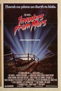 e283 INVADERS FROM MARS one-sheet movie poster '86 Tobe Hooper