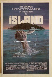 e285 ISLAND one-sheet movie poster '80 Peter Benchley, Michael Caine