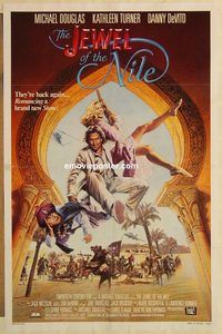 e296 JEWEL OF THE NILE one-sheet movie poster '85 Michael Douglas