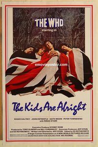 e306 KIDS ARE ALRIGHT one-sheet movie poster '79 The Who, rock 'n' roll!