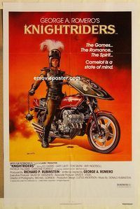 e311 KNIGHTRIDERS one-sheet movie poster '81 dirtbikes, Boris Vallejo art!