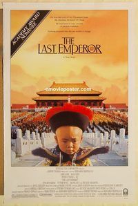 e318 LAST EMPEROR one-sheet movie poster '87 Bernardo Bertolucci epic!