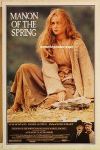 e369 MANON OF THE SPRING one-sheet movie poster '87 Claude Berri, French
