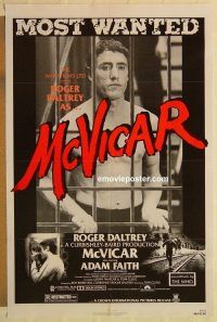 e375 MCVICAR one-sheet movie poster '81 Roger Daltrey, crime biography!