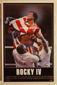 e483 ROCKY 4 Spanish/US signed one-sheet movie poster '85 Dolph Lundgren