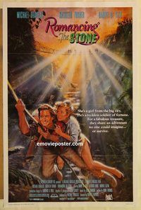 e486 ROMANCING THE STONE one-sheet movie poster '84 Robert Zemeckis