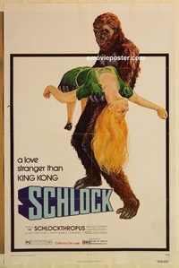 e503 SCHLOCK one-sheet movie poster '73 John Landis, horror comedy!