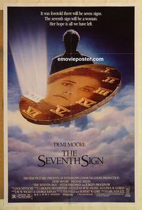 e512 SEVENTH SIGN one-sheet movie poster '88 Demi Moore, Michael Biehn
