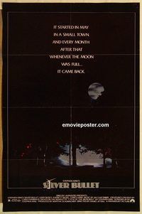 e520 SILVER BULLET one-sheet movie poster '85 Stephen King, Gary Busey