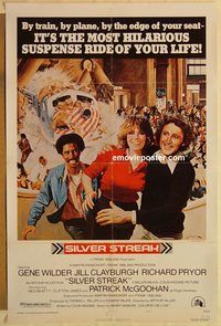 e521 SILVER STREAK one-sheet movie poster '76 Gene Wilder, Richard Pryor