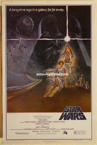 e550 STAR WARS style A 1sh movie poster '77 George Lucas, Harrison Ford