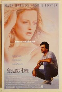 e553 STEALING HOME one-sheet movie poster '88 Mark Harmon, Jodie Foster