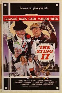 e559 STING 2 one-sheet movie poster '83 Jackie Gleason, Mac Davis