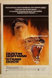 e564 STRAW DOGS style D one-sheet movie poster '72 Dustin Hoffman, George