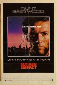 e566 SUDDEN IMPACT one-sheet movie poster '83 Clint Eastwood, Dirty Harry