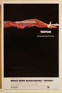 e582 TATTOO one-sheet movie poster '81 Bruce Dern, Adams
