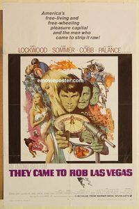 e586 THEY CAME TO ROB LAS VEGAS one-sheet movie poster '68 Lockwood