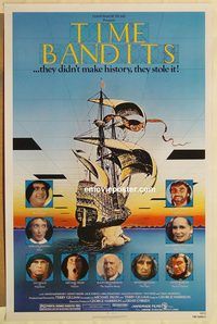 e595 TIME BANDITS one-sheet movie poster '81 John Cleese, Sean Connery
