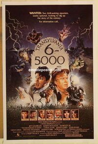 e602 TRANSYLVANIA 6-5000 one-sheet movie poster '85 Jeff Goldblum