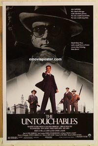 e613 UNTOUCHABLES one-sheet movie poster '87 Kevin Costner,De Niro
