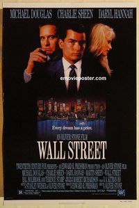 e621 WALL STREET one-sheet movie poster '87 Michael Douglas, Sheen