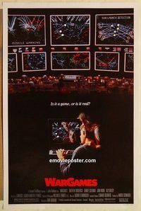 e623 WARGAMES one-sheet movie poster '83 Matthew Broderick, sci-fi!