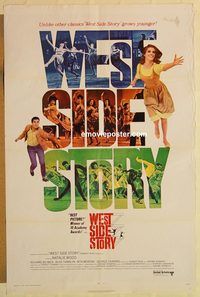 e626 WEST SIDE STORY one-sheet movie poster R68 Natalie Wood, Rita Moreno