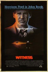 e632 WITNESS one-sheet movie poster '85 Harrison Ford, Peter Weir