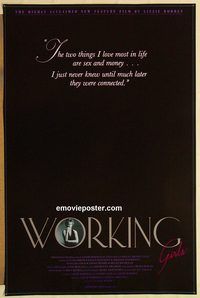 e637 WORKING GIRLS one-sheet movie poster '87 prostitutes, sex!