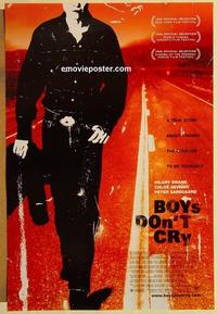 f103 BOYS DON'T CRY DS one-sheet movie poster '99 Hilary Swank, Sevigny