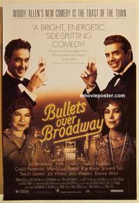 f115 BULLETS OVER BROADWAY one-sheet movie poster '94 John Cusack, Warden