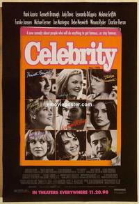 f131 CELEBRITY advance one-sheet movie poster '98 Woody Allen, Hank Azaria