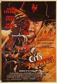 f145 CITY SLICKERS one-sheet movie poster '91 Billy Crystal, Daniel Stern