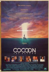 f149 COCOON THE RETURN one-sheet movie poster '88 Courtney Cox, Don Ameche