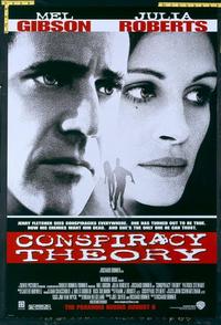 f154 CONSPIRACY THEORY DS advance one-sheet movie poster '97 Mel Gibson