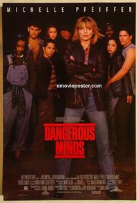 f179 DANGEROUS MINDS DS one-sheet movie poster '95 Michelle Pfeiffer