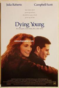 f208 DYING YOUNG one-sheet movie poster '91 Julia Roberts, Joel Schumacher