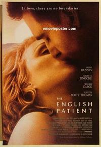 f218 ENGLISH PATIENT kiss style one-sheet movie poster '96 Fiennes