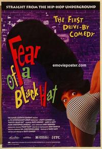 f237 FEAR OF A BLACK HAT one-sheet movie poster '94 rap industry spoof!